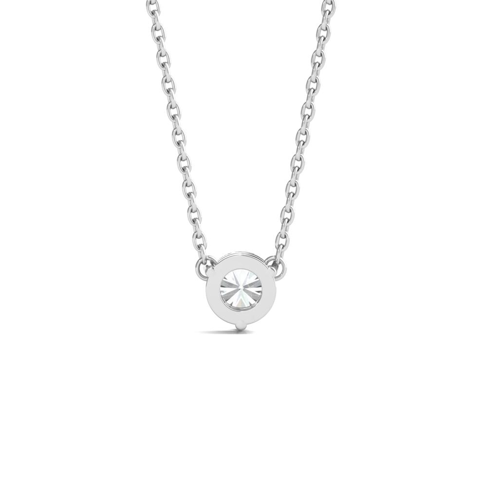 1/3 Carat Lab Grown Diamond Round Solitaire Pendant in 10K White Gold – Image 3 of 3