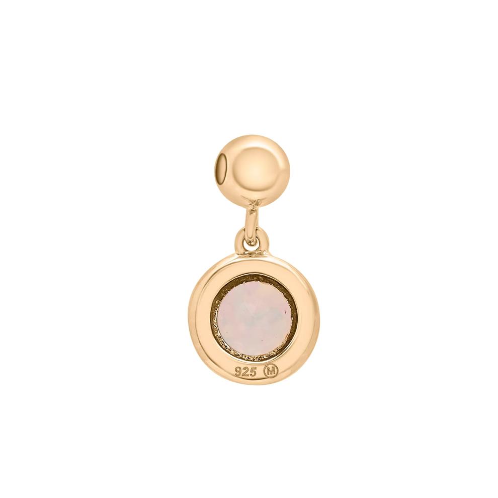 Lab-Created Opal Birthstone Bead Charm in Vermeil – Image 3 of 3
