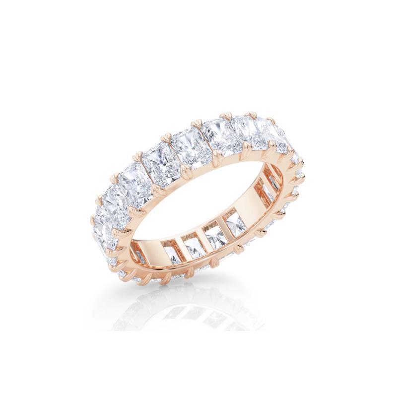 Lab Grown Diamond Radiant-Cut Eternity Band in 14K Rose Gold &#40;5 ct. tw.&#41; – Image 4 of 5