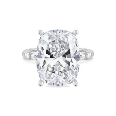 Lab Grown Diamond Elongated Cushion Engagement Ring in 14K White Gold (10 1/2 ct. tw.)