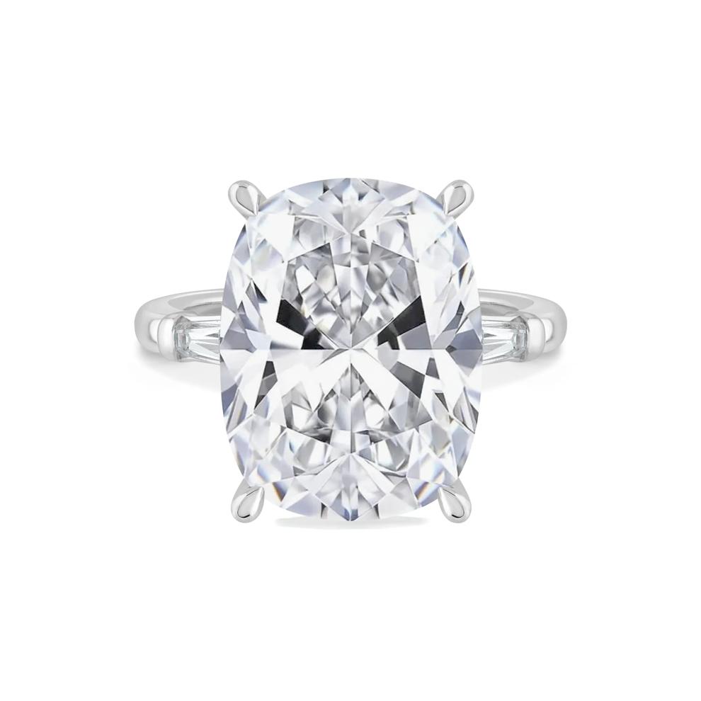 Lab Grown Diamond Elongated Cushion Engagement Ring in 14K White Gold (10 1/2 ct. tw.) – Image 1 of 4