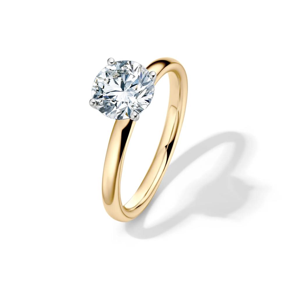 Diamond Round Brilliant Cut Solitaire Engagement Ring in 14K Yellow Gold (1 1/2 ct.) – Image 4 of 5