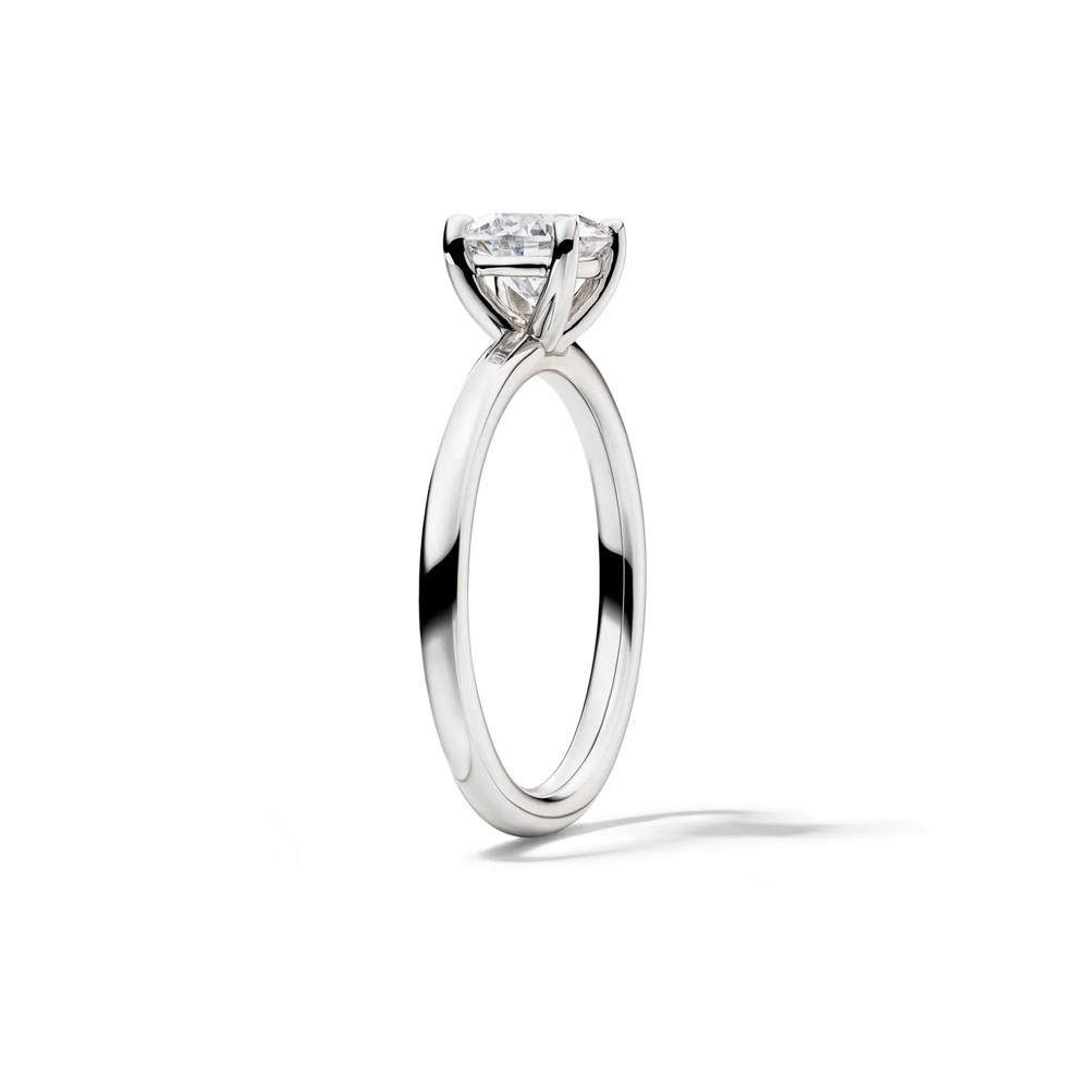 Lab Grown Diamond Solitaire Round Engagement Ring in 14k White Gold (1 ct.) – Image 3 of 4