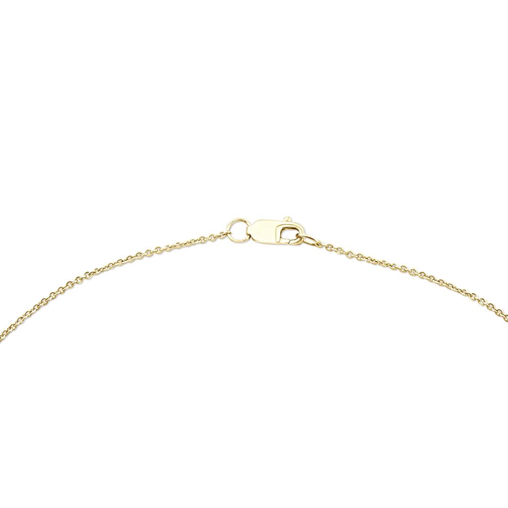 Lab Grown Diamond Trillion Drop Smile Necklace in 14K Yellow Gold (1 ct. tw.) – Image 4 of 4