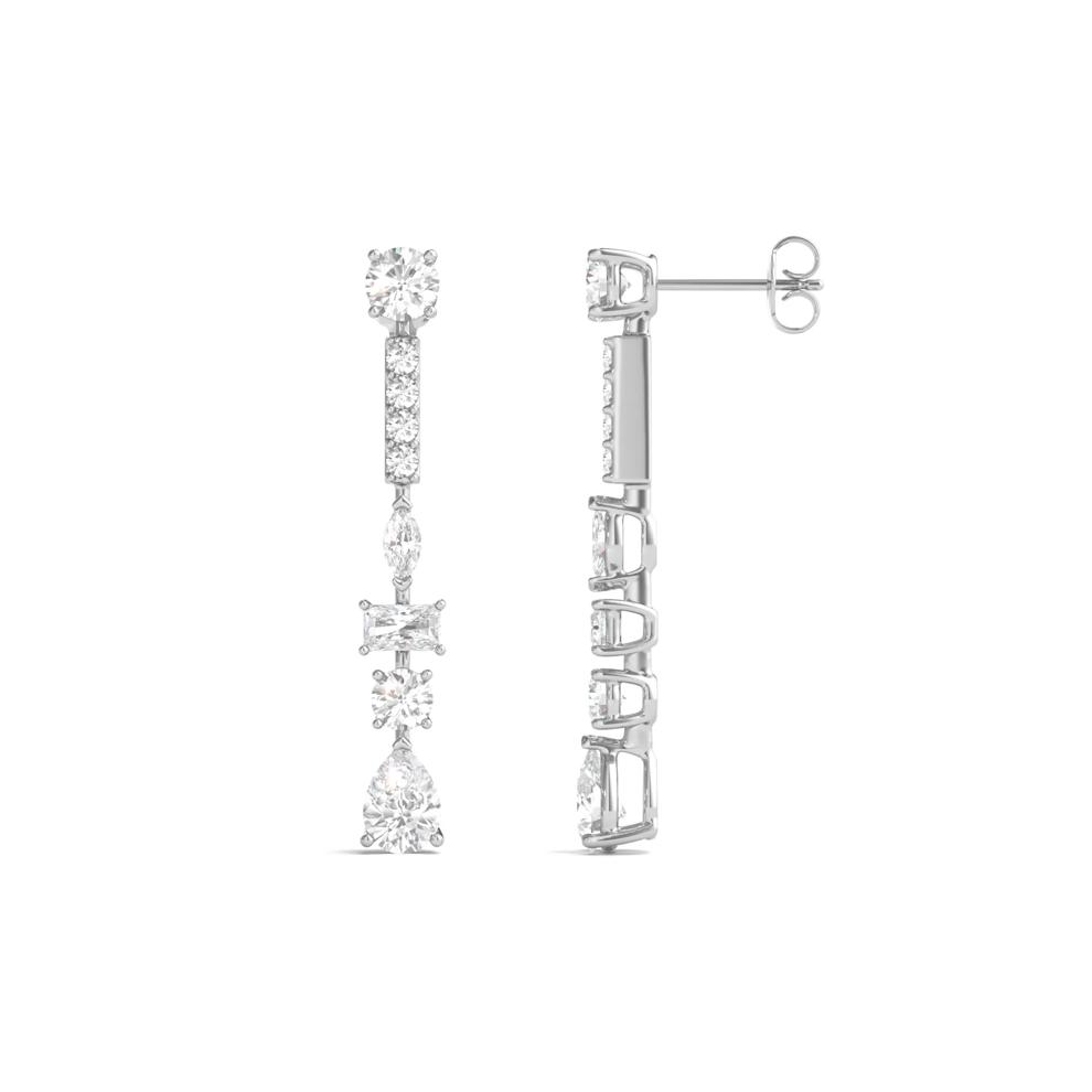 Lab Grown Diamond Dangle Earrings in White Gold (4 1/6 ct. tw.) – Image 1 of 1