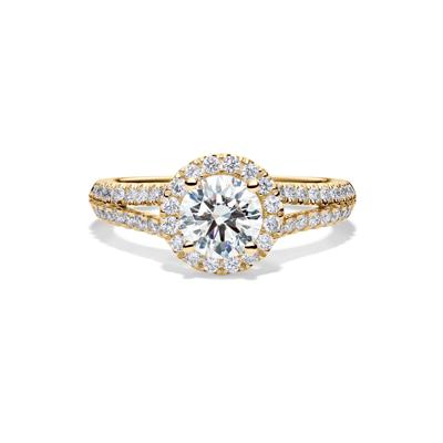 Lab Grown Diamond Halo Engagement Ring in 14K Yellow Gold (1 1/2 ct. tw.)