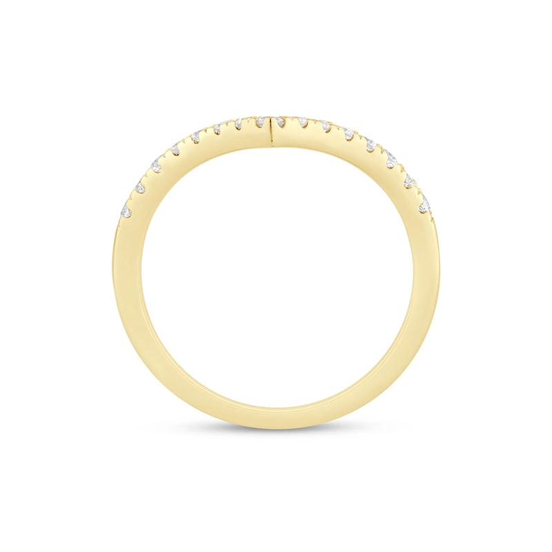 Lab Grown Diamond Chevron Contour Band in 14K Yellow Gold &#40;1/3 ct. tw.&#41; – Image 2 of 3
