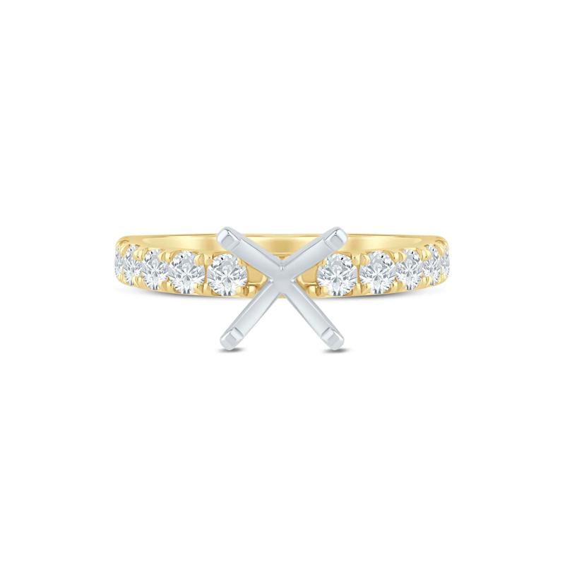 Diamond Semi-Mount Engagement Ring in 14K White and Yellow Gold &#40;3/4 ct. tw.&#41; &#40;Setting Only&#41; – Image 2 of 6