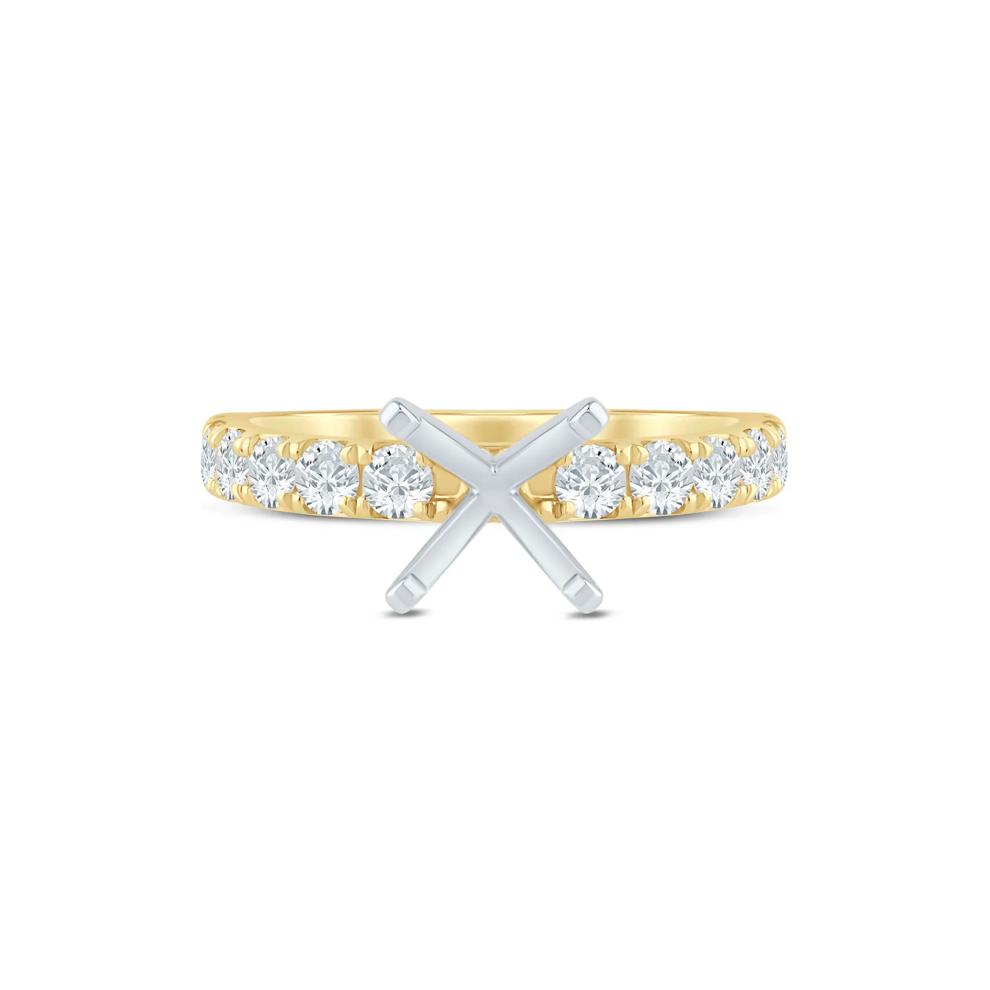Diamond Semi-Mount Engagement Ring in 14K White and Yellow Gold (3/4 ct. tw.) (Setting Only) – Image 2 of 6