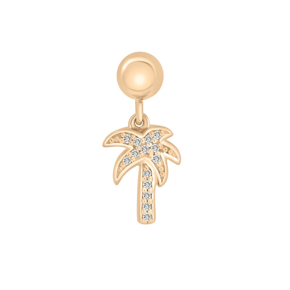 Diamond Accent Palm Tree Bead Charm in Vermeil – Image 1 of 3