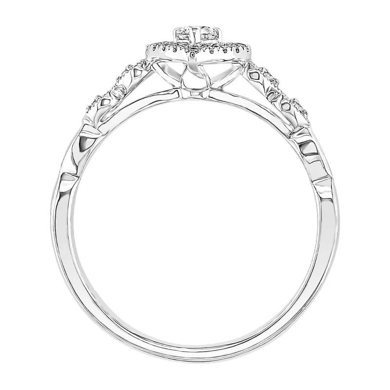 1/5 ct. tw. Diamond Heart Ring in 10K White Gold – Image 2 of 3