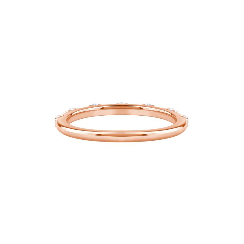 Piper Lab Grown Diamond Wedding Band in 14K Rose Gold &#40;1/5 ct. tw.&#41; – Image 4 of 5