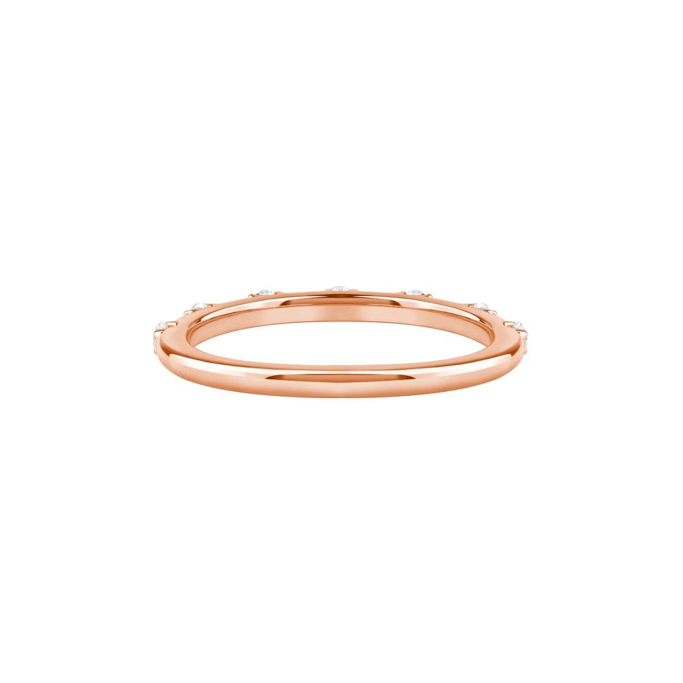 Piper Lab Grown Diamond Wedding Band in 14K Rose Gold (1/5 ct. tw.) – Image 4 of 5
