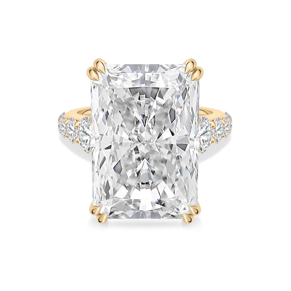 Lab Grown Diamond Radiant Engagement Ring in 14K Yellow Gold (14 1/2 ct. tw.) – Image 1 of 4