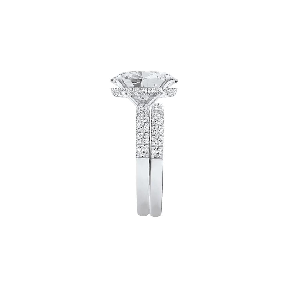 Lab Grown Diamond Oval Bridal Set in 14K White Gold (5 ct. tw.) – Image 3 of 5