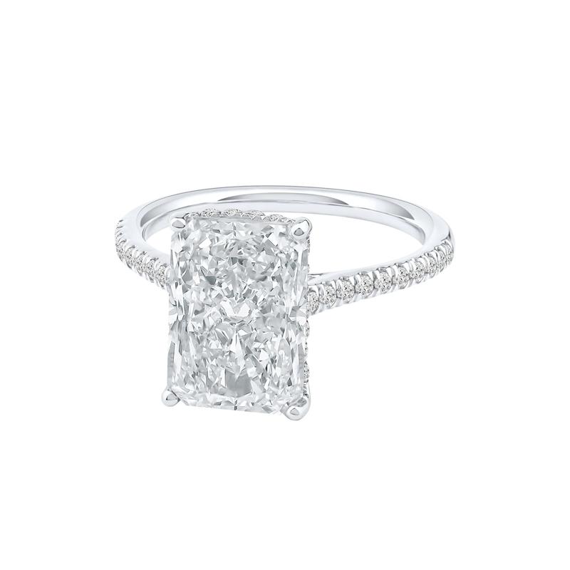 Lab Grown Radiant-Cut Engagement Ring in 14K White Gold &#40;5 1/3 ct. tw.&#41; – Image 5 of 5