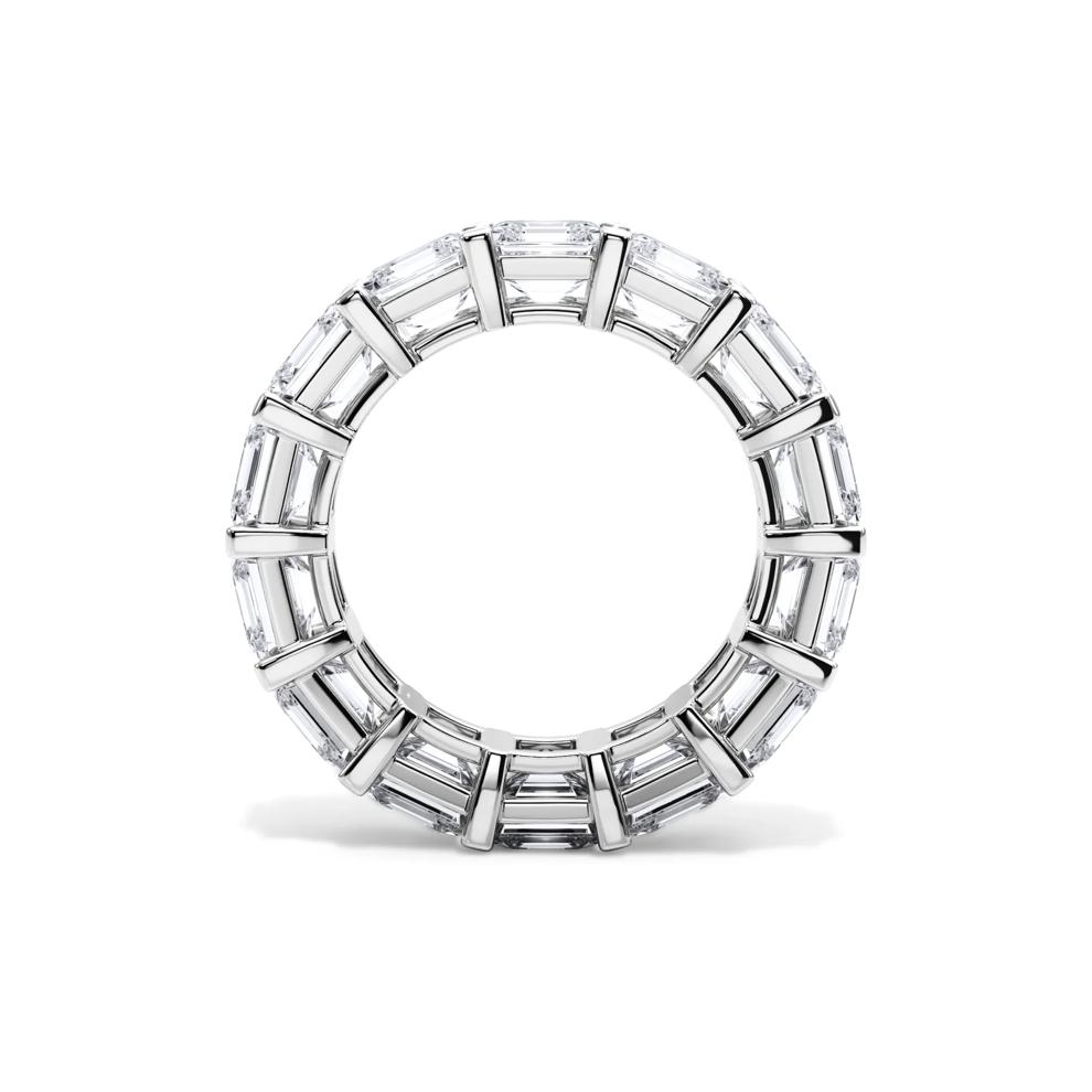 Lab Grown Diamond Asscher-Cut Eternity Band in 18K White Gold (10 1/2 ct. tw.) – Image 2 of 4