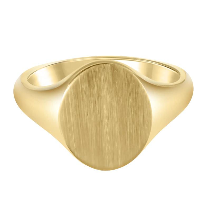 Oval Signet Ring in 10K Yellow Gold – Image 4 of 4