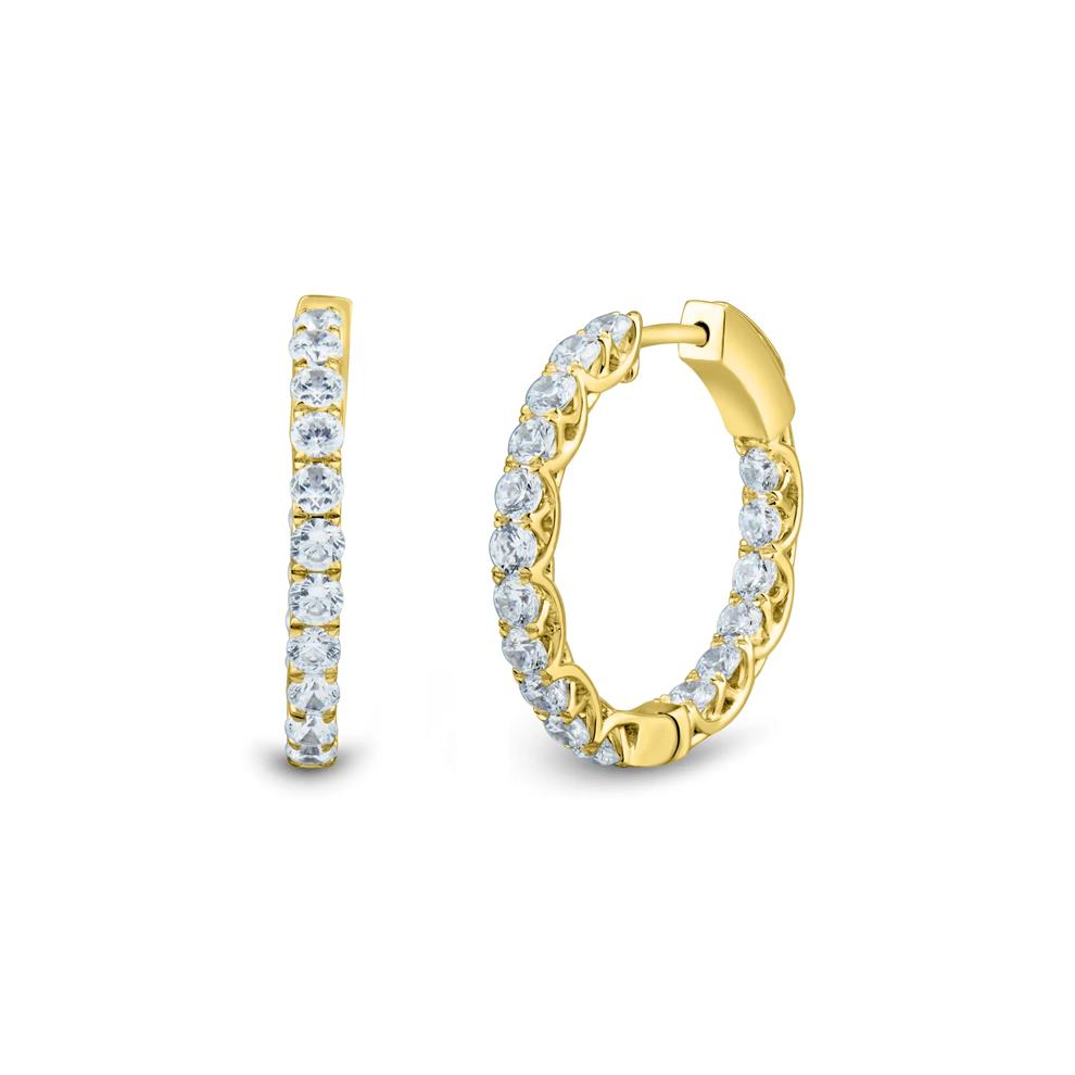 2 ct. tw. Lab Grown Diamond Inside-Out Hoop Earrings in 14K Yellow Gold – Image 1 of 1