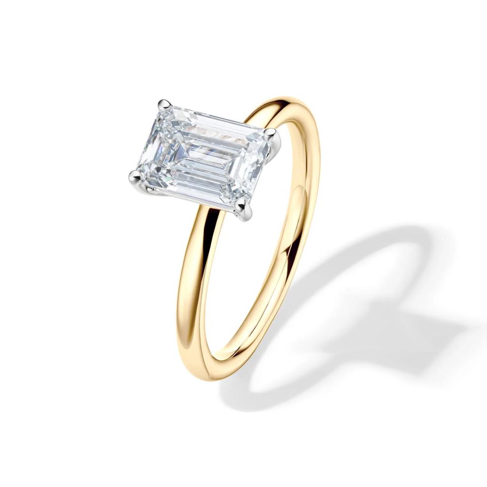 Lab Grown Diamond Emerald-Cut Solitaire Ring in 14K Yellow Gold (2 ct.) – Image 4 of 4