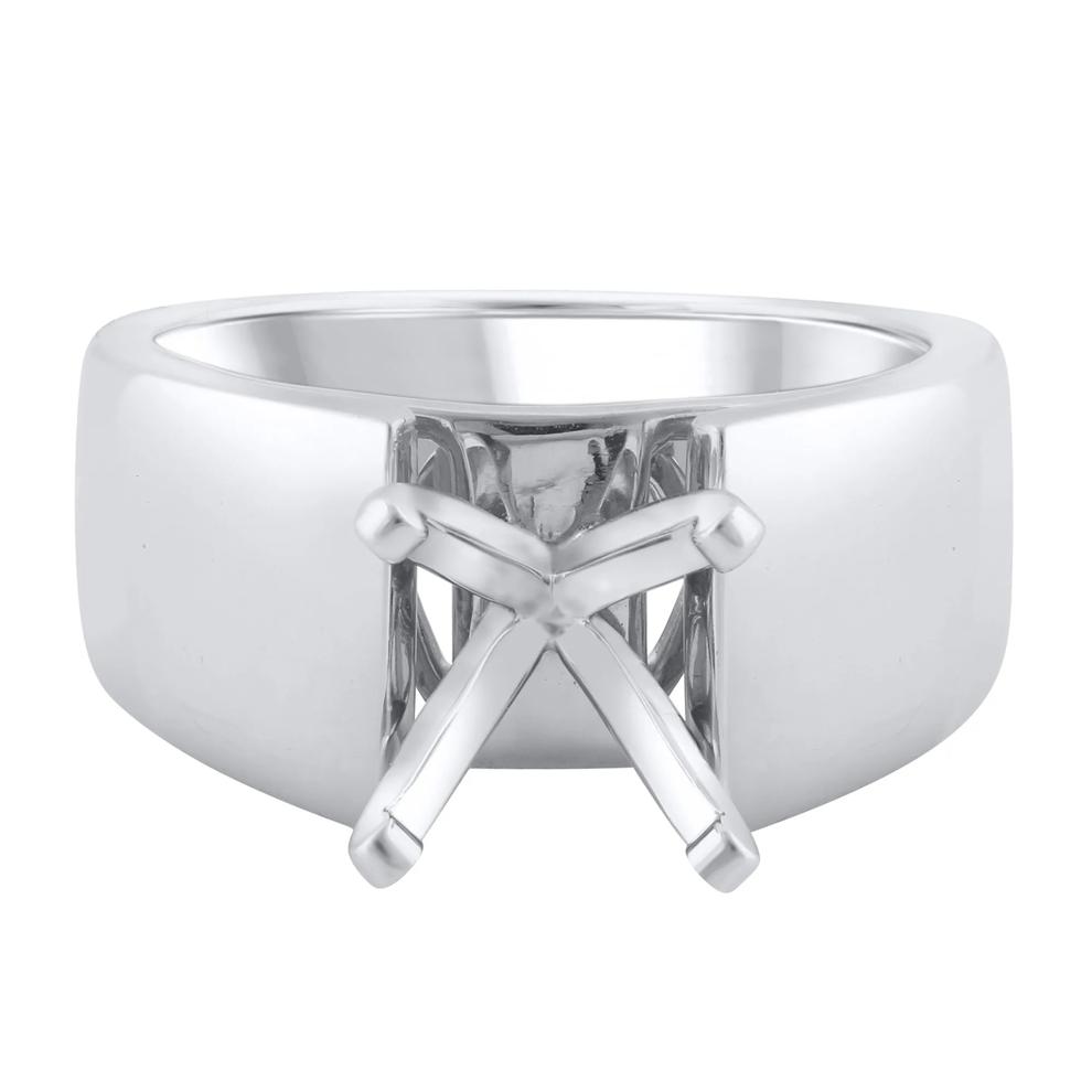 Wide Cathedral Semi-Mount Engagement Ring in 14K Gold, 9.8MM (Setting Only) – Image 2 of 6