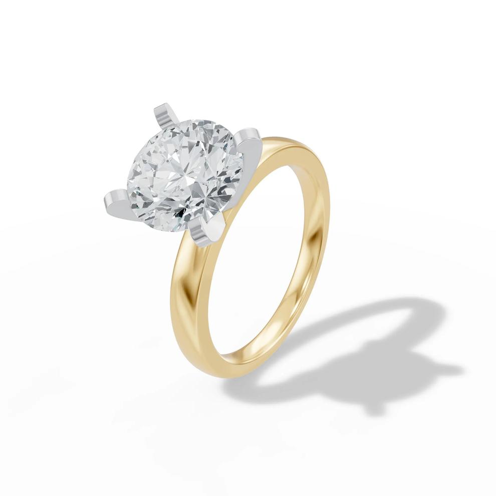 Solitaire Semi-Mount Engagement Ring in 14K Yellow Gold (Setting Only) – Image 6 of 6