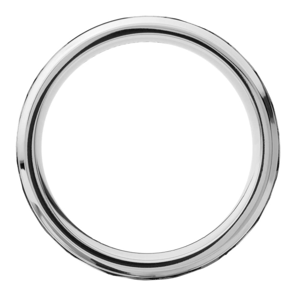 Men&rsquo;s Tantalum Inlay Wedding Band in Cobalt, 8MM – Image 2 of 3