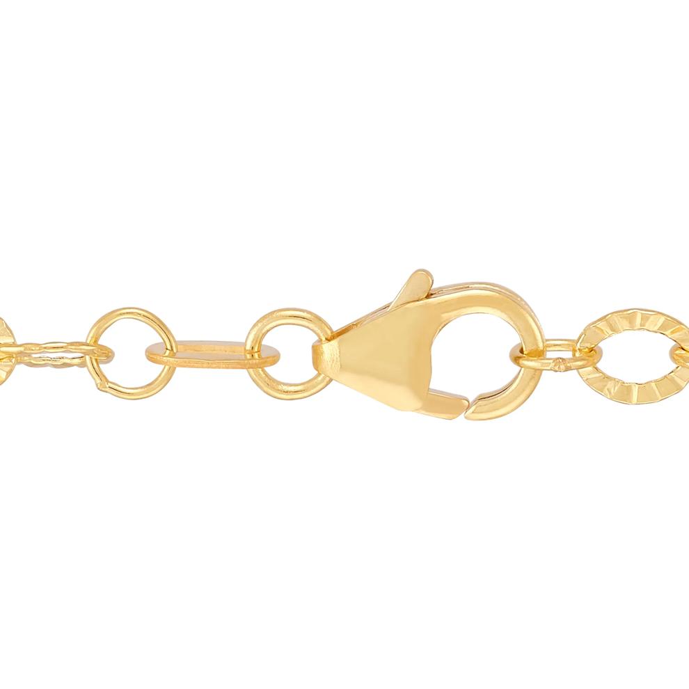 Polished Hollow Sunshine Rolo Chain Necklace in 14K Yellow Gold, 18"  – Image 3 of 3