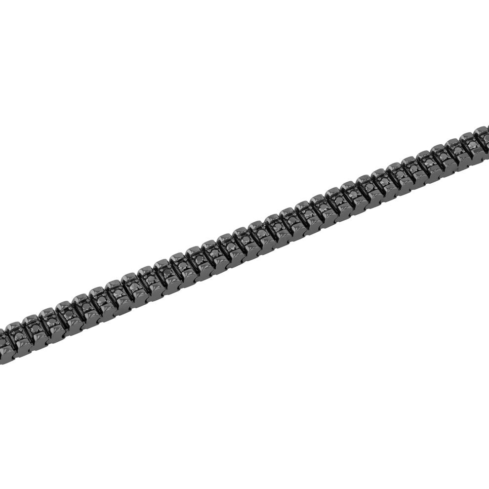 Men's Black Diamond Bracelet in Black Rhodium Finish Sterling Silver (2 ct. tw.) – Image 2 of 3