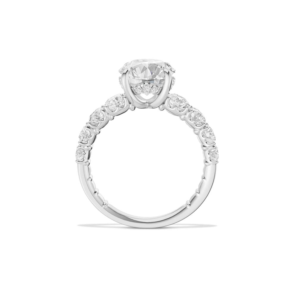 Sofie Lab Grown Diamond Round Center Engagement Ring in Platinum (3 3/4 ct. tw.) – Image 4 of 4