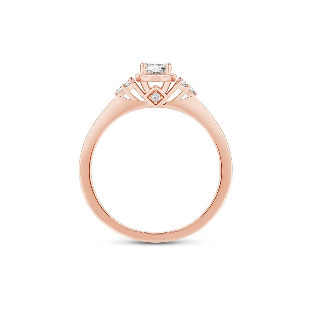 Oval Diamond Engagement Ring in 14K Rose Gold (5/8 ct. tw.) – Image 2 of 4