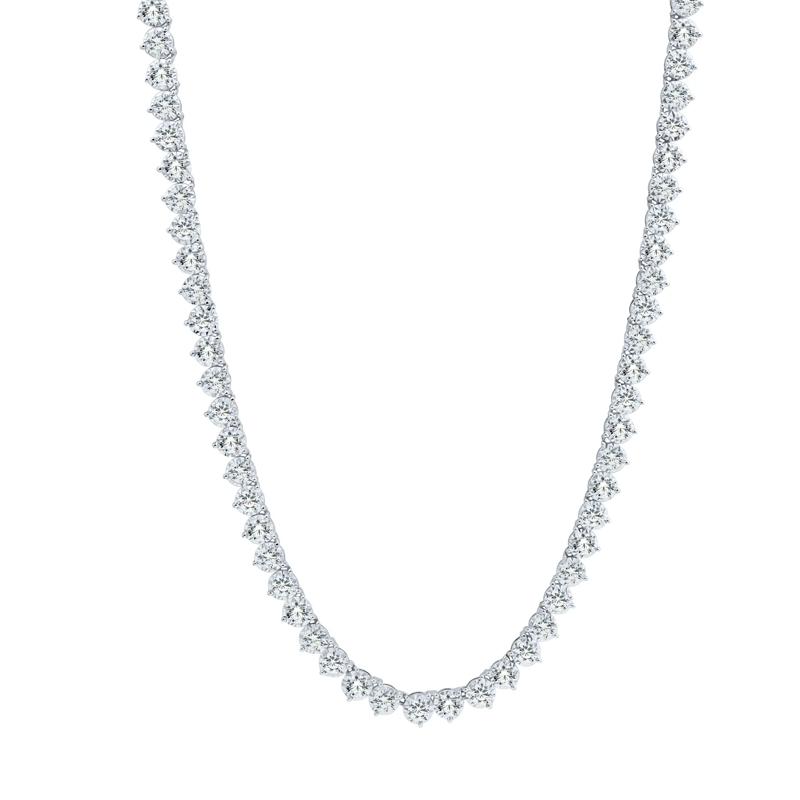 Lab Grown Diamond Tennis Necklace in 14K White Gold &#40;10 ct. tw.&#41; – Image 1 of 3