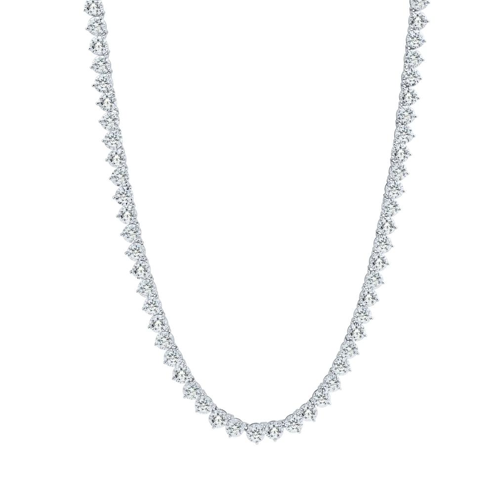 Lab Grown Diamond Tennis Necklace in 14K White Gold (10 ct. tw.) – Image 1 of 3