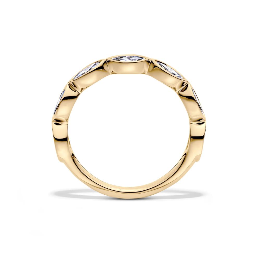 Lab Grown Diamond Marquise Bezel-Set Anniversary Band in 10K Yellow Gold (1 ct. tw.) – Image 2 of 4