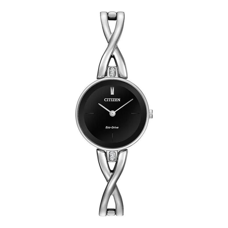 Silhouette Crystal Women&rsquo;s Bangle Watch in Stainless Steel – Image 1 of 1