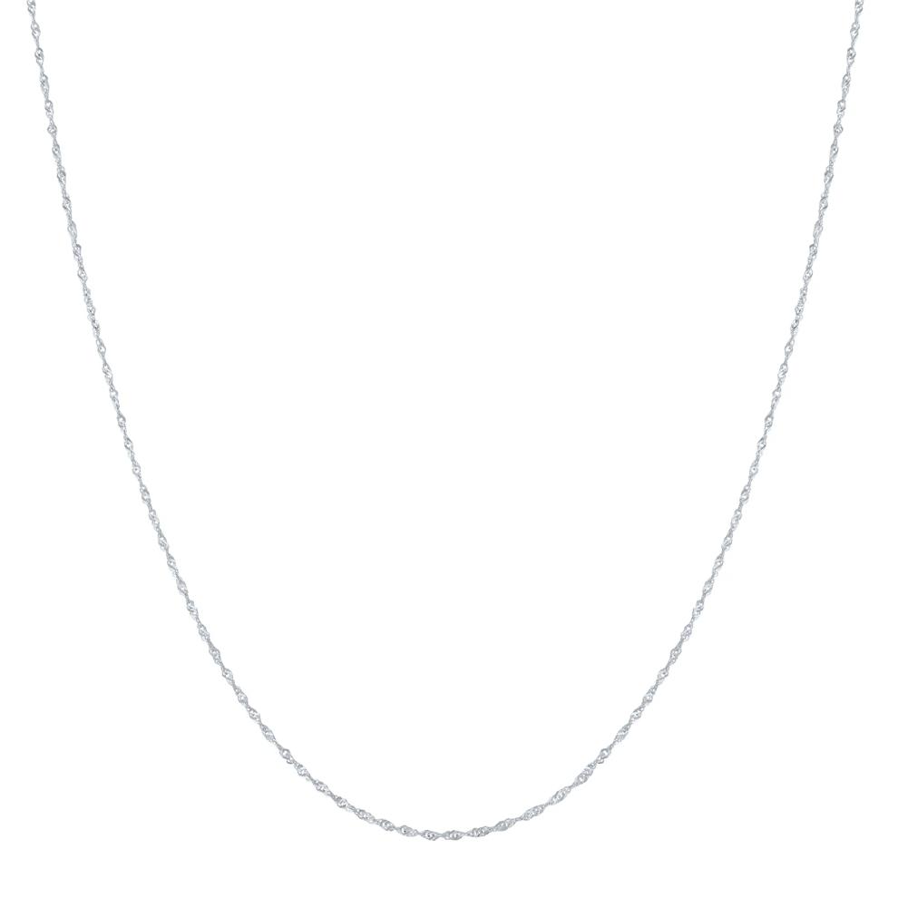 Solid Singapore Necklace in 14K White Gold – Image 1 of 2