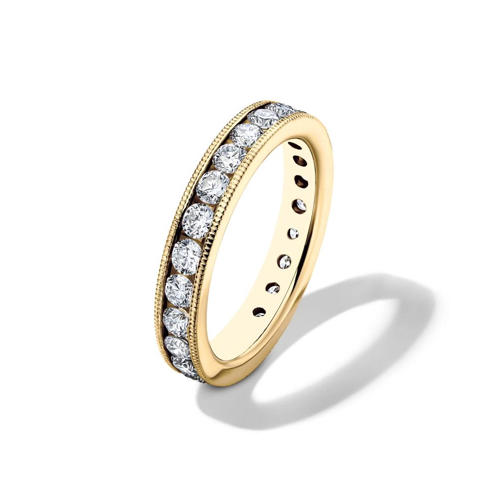 Lab Grown Diamond Channel Milgrain Eternity Band in 14K Yellow Gold (1 5/8 ct. tw.) – Image 4 of 4