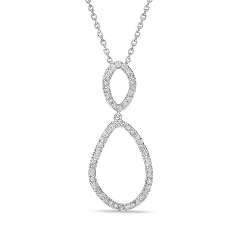 Diamond Pendant in Sterling Silver &#40;1/2 ct. tw.&#41; – Image 1 of 3