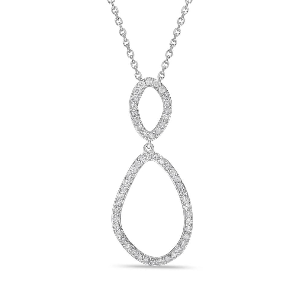 Diamond Pendant in Sterling Silver (1/2 ct. tw.) – Image 1 of 3