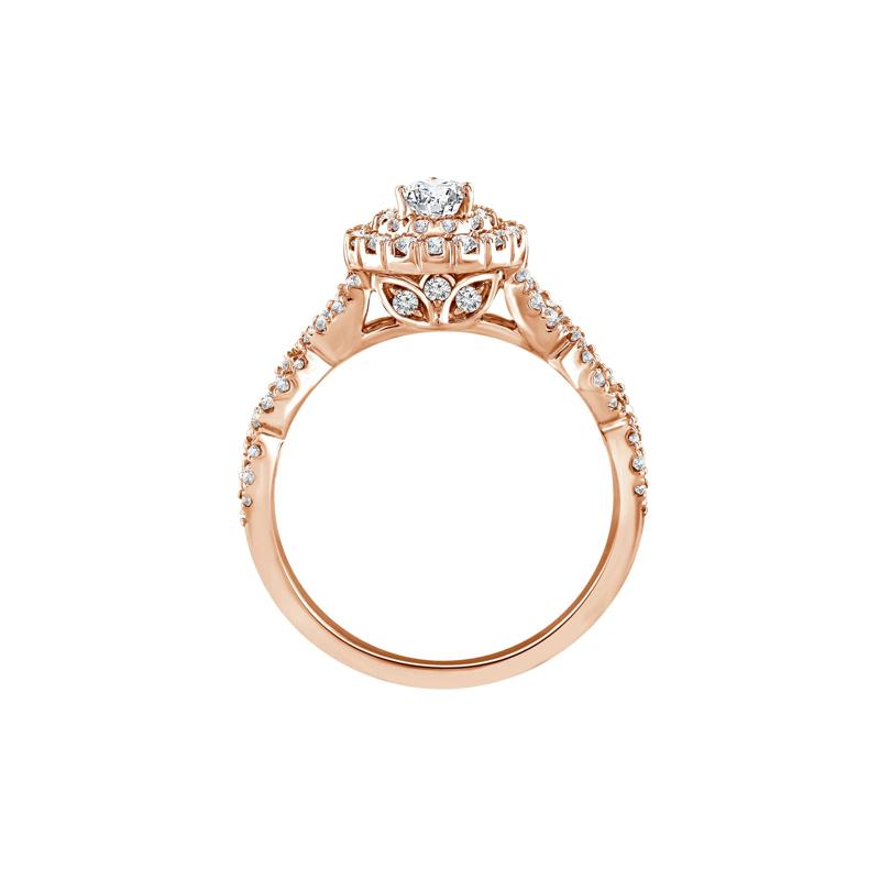 Lab Grown Diamond Pear-Shaped Engagement Ring in 10K Rose Gold &#40;1 ct. tw.&#41; – Image 2 of 3