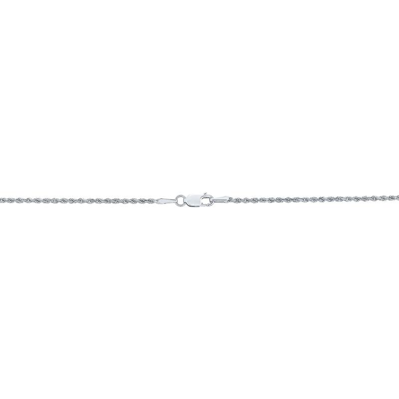 Solid Glitter Rope Chain in 14K White Gold, 1.35MM, 18&quot; – Image 2 of 2