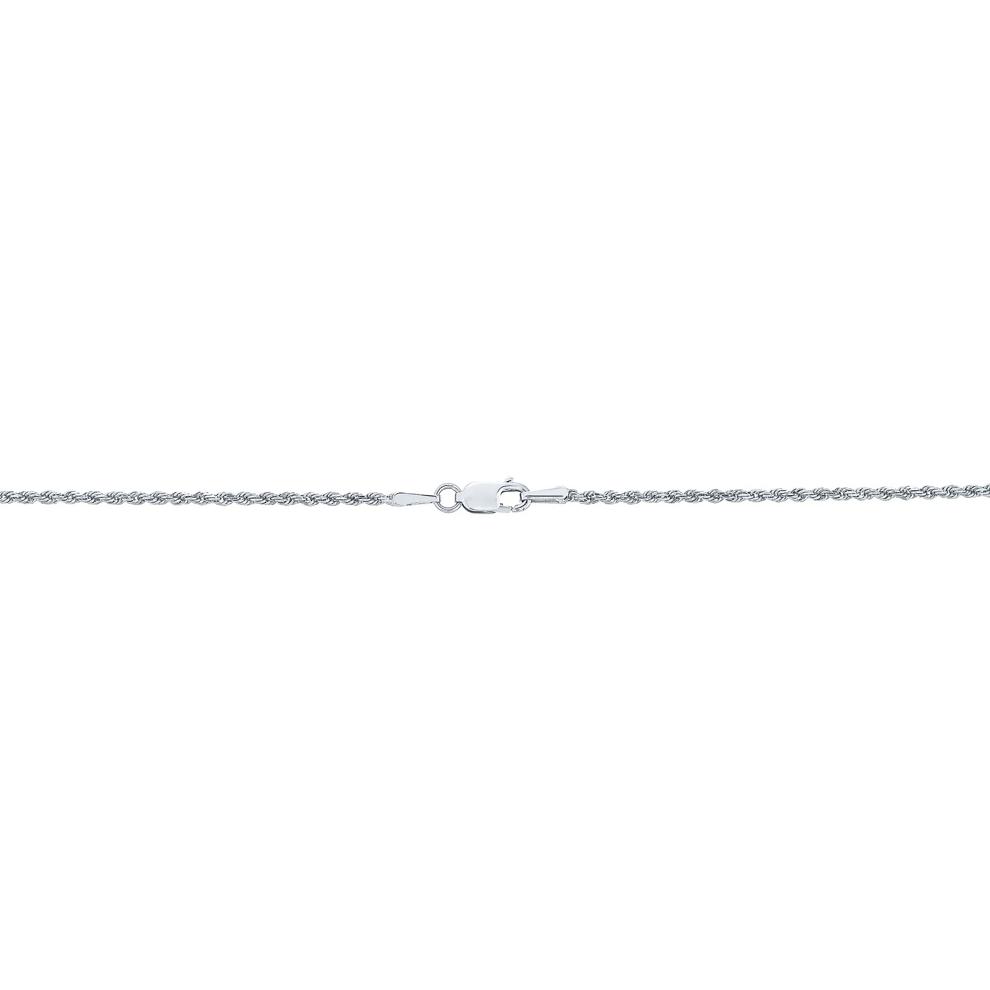 Solid Glitter Rope Chain in 14K White Gold, 1.35MM, 18" – Image 2 of 2