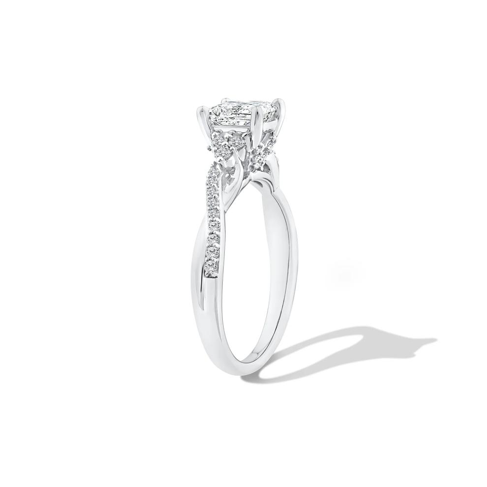 Lab Grown Diamond Princess-Cut Center Engagement Ring in 10K White Gold (1 1/4 ct. tw.) – Image 3 of 4