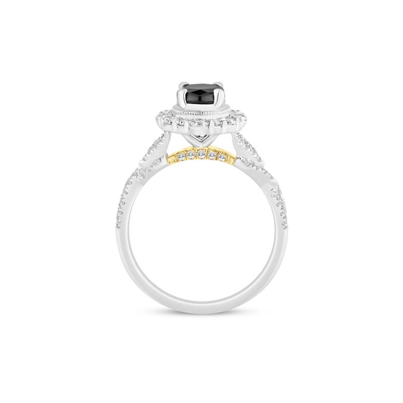 Elaine Diamond Engagement Ring in 14K White and Yellow Gold &#40;1 1/2 ct. tw.&#41; – Image 2 of 3