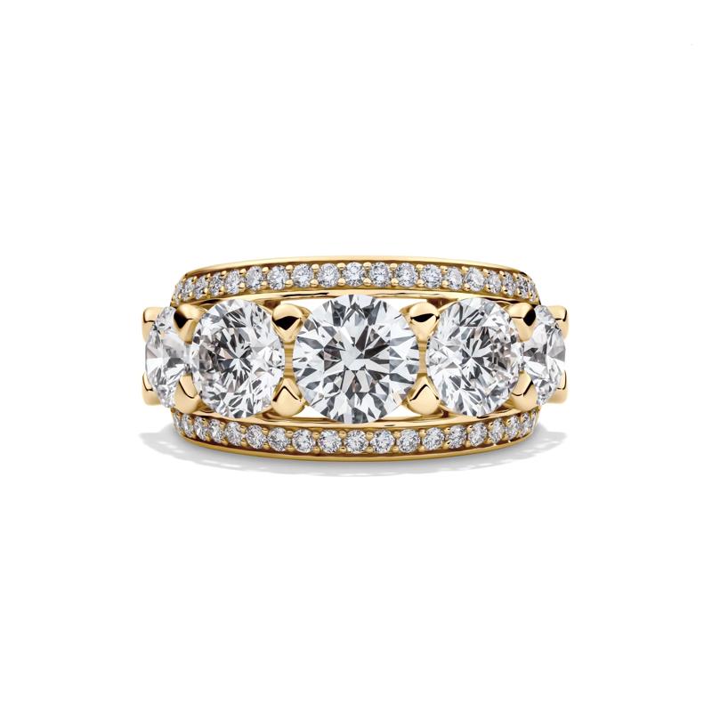 Lab Grown Diamond Multi-Row Anniversary Band in 14K Yellow Gold &#40;6 ct. tw.&#41; – Image 1 of 4