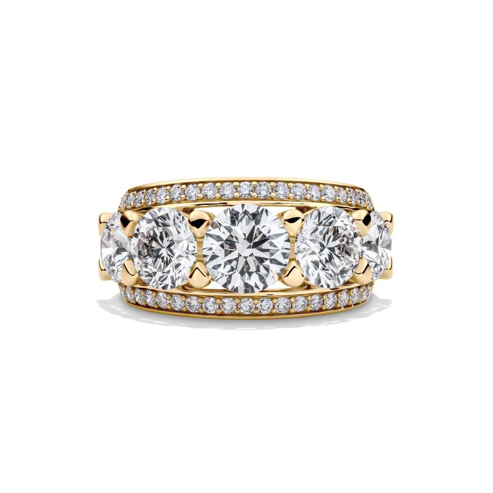 Lab Grown Diamond Multi-Row Anniversary Band in 14K Yellow Gold (6 ct. tw.) – Image 1 of 4