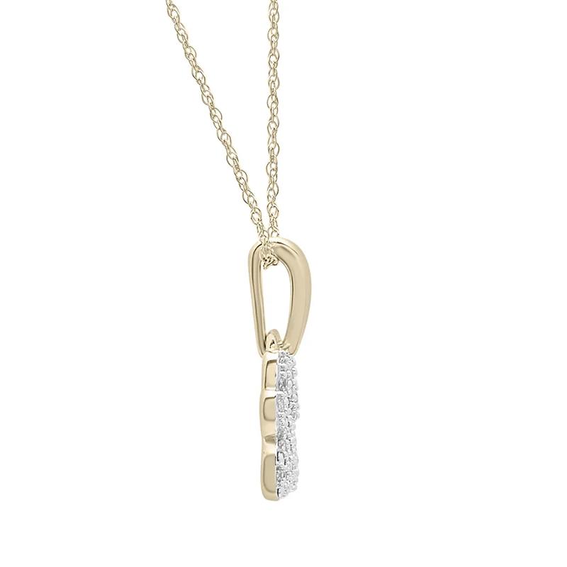 Diamond Dog Paw Pendant in 10K Yellow Gold &#40;1/10 ct. tw.&#41; – Image 3 of 4