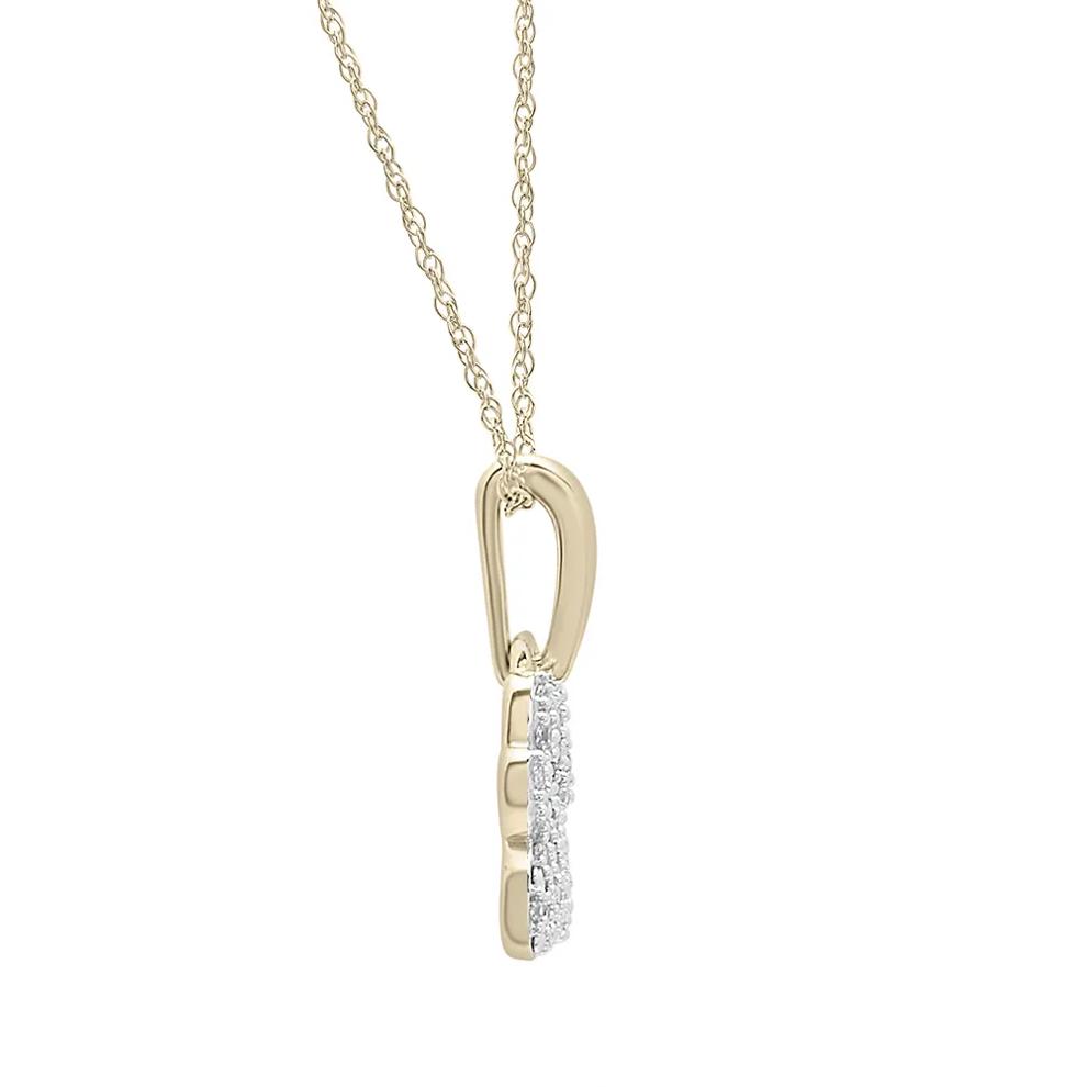 Diamond Dog Paw Pendant in 10K Yellow Gold (1/10 ct. tw.) – Image 3 of 4