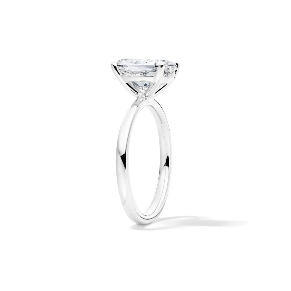 Lab Grown Diamond Elongated Cushion Solitaire Engagement Ring in 14K White Gold (3 ct.) – Image 2 of 4