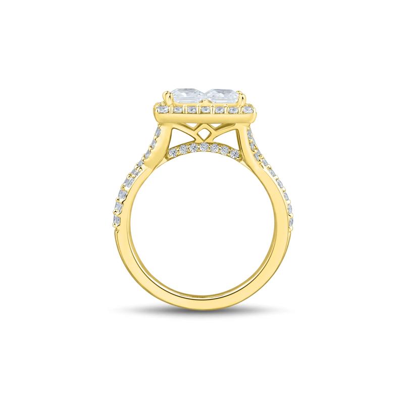 Lab Grown Diamond Composite Engagement Ring in 10K Yellow Gold &#40;3 ct. tw.&#41; – Image 2 of 3
